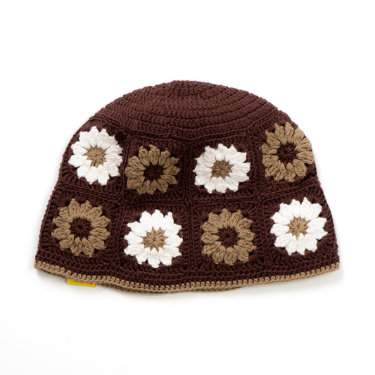 Backyard Garden Crochet Hat - Coffee