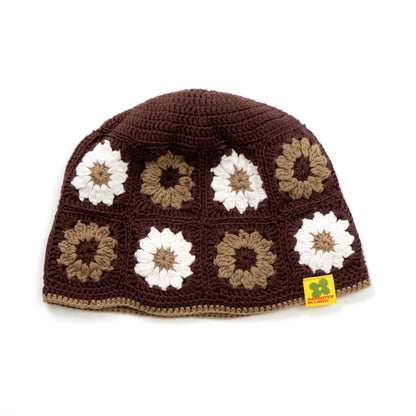 Backyard Garden Crochet Hat - Coffee