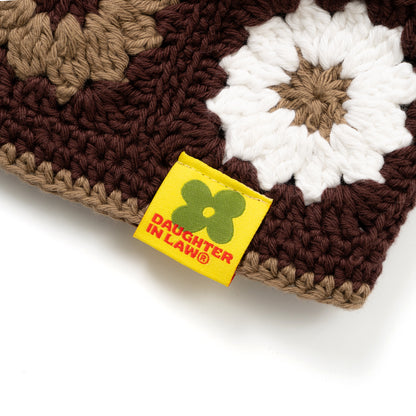 Backyard Garden Crochet Hat - Coffee